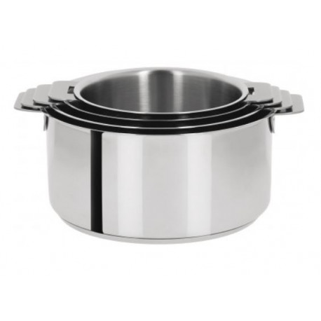 COFFRET DE 3 CASSEROLES INOX