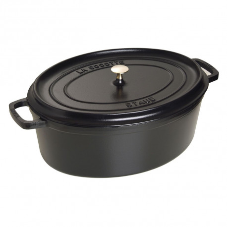 COCOTTE EN FONTE OVALE 41CM NOIRE