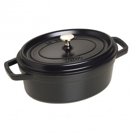 COCOTTE EN FONTE OVALE 27 cm NOIRE