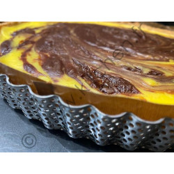 MOULE A TARTE PERFOREE EN INOX 28cm