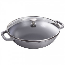 WOK EN FONTE 30 CM GRIS STAUB