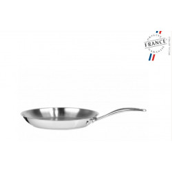 POELE 24 CM INOX POIGNEE FIXE