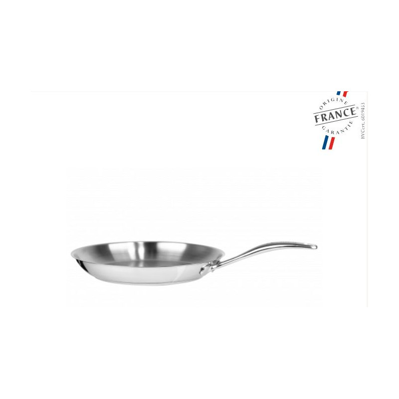 POELE INOX 24 CM POIGNEE FIXE