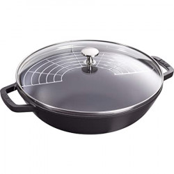 WOK EN FONTE 30 CM GRIS STAUB