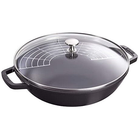 WOK EN FONTE 30 CM GRIS STAUB