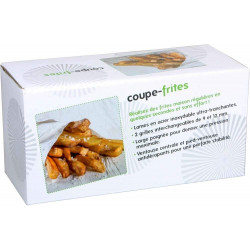 Glit Coupe Frite,Coupe-Frites en Acier Inoxydable, Coupe-Légumes, Frites  Manuel, Antidérapante, 25 * 12.9 cm, Argen 